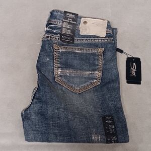 Silver Jeans Suki Super Skinny Blue Jeans 29x31 Medium Wash New Silver Splatter